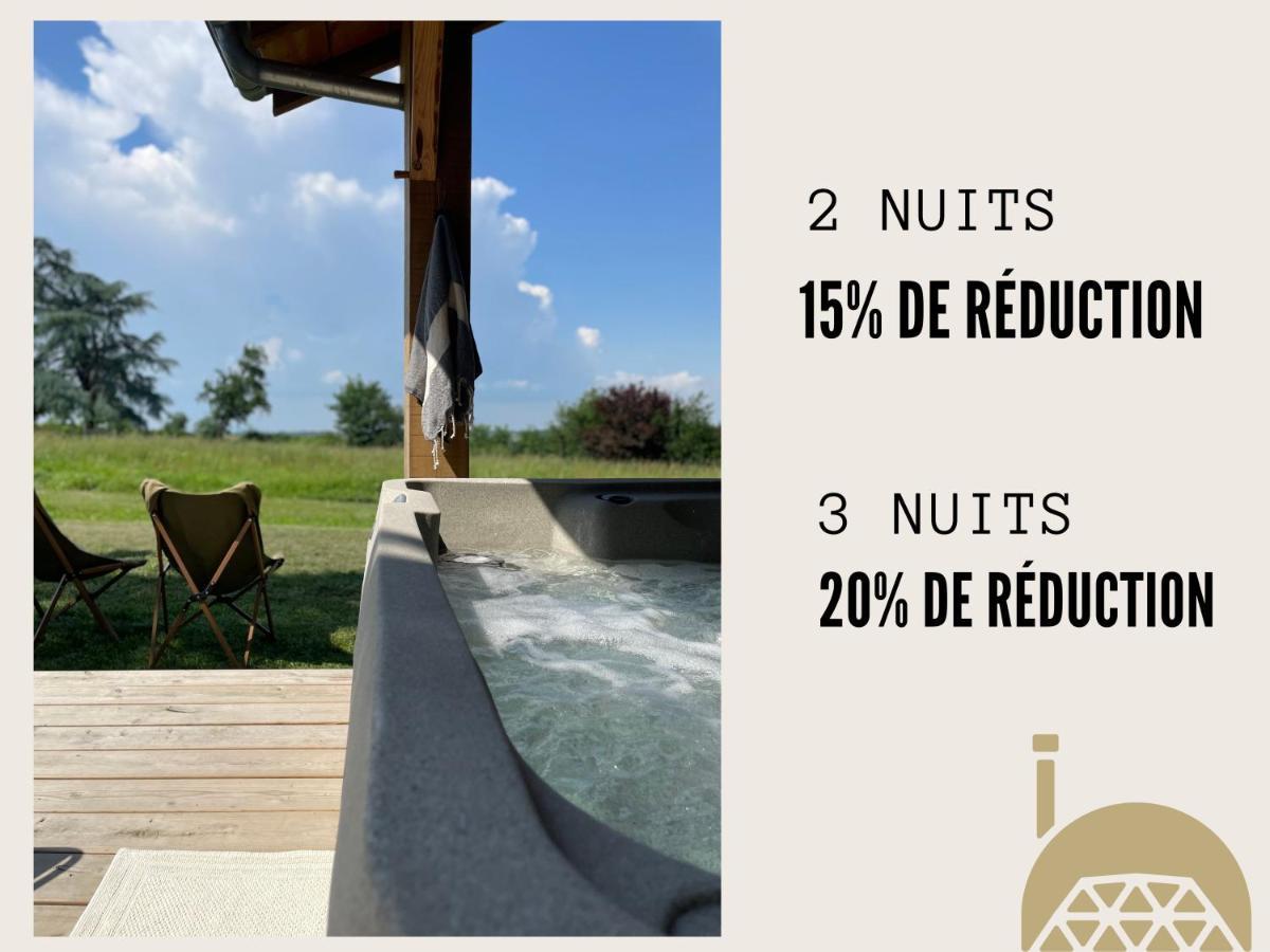 Dome Insolite Cedre Jacuzzi Et Petits Dejeuners Inclus Lagraulet-du-Gers Eksteriør bilde